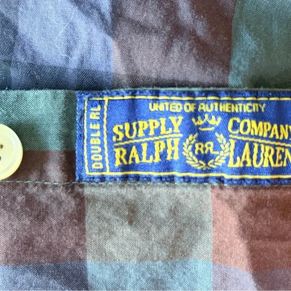 Ralph Lauren Green and Brown Plaid Shirt - Picture 3 of 6